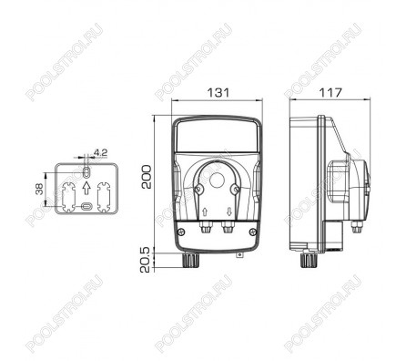 Авт.станция дозир и контр. eMYPOOL  PH PER 2.0L-2.0 230V SANT