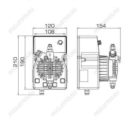 Насос дозир. мембранный DLX-MF/M 05 л/ч 07 бар (5-7/6-5/8-2) PVDF